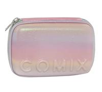 Comix - Estuche Escolar, Estuche Maxi Cremallera Arco Iris para Niños y Adolescentes, Set de Papelería Incluido, Cubierta Metálica Iridiscente, Rígido con Maxi Logo y Tirador Metálico, 14,5x6,5Hx21cm