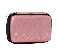 COMIX - Estuche escolar, estuche Maxi Zip para niños y adolescentes, con juego de papelería incluido, carcasa rígida con Maxi Logo en relieve y tirador de cremallera de metal, 14,5 x 21 x 6,5 cm, Rosa