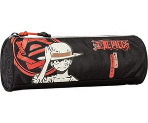 Comix Estuche Escolar - Redondo - One Piece Anime, Negro, Negro, Casual