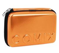Comix Flash - Estuche Maxi Zip con Equipo, Interior Bolsillo con Cremallera con Ventana de PVC Transpirable, 36 Trabillas elásticas para organizar bolígrafos, lápices, rotuladores, 21 x 6,5 x 14,5 cm