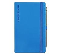 COMIX Large - Agenda 2026, 12 meses, diaria, con trabilla elástica porta lápiz o bolígrafo, cierre con elástico y marcapáginas, lápiz Comix incluido, 13 x 21 (al.) cm azul