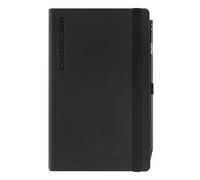 COMIX Large - Agenda 2026, 12 meses, diaria, con trabilla elástica porta lápiz o bolígrafo, cierre con elástico y marcapáginas, lápiz Comix incluido, 13 x 21 (h) cm negro