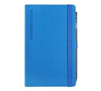 COMIX, Large - Agenda 2026 semanal de 12 meses, cierre con elástico y trabilla elástica para lápiz o bolígrafo, lápiz Comix incluido, doble marcapáginas, 13 x 21 cm, azul