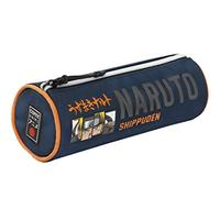 COMIX - Línea Anime, Estuche Escolar Naruto Shippuden, Estuche cilíndrico, Ideal para Guardar la papelería, con Divisor Interior con Trabillas elásticas y Cierre de Cremallera, 22 x 8 x 8 cm