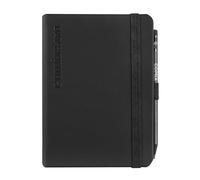 COMIX, Mignon - Agenda diaria 2026 de 12 meses, cierre con elástico y lazo elástico para lápiz o bolígrafo, lápiz Comix incluido, doble marcapáginas, 9 x 12,5 cm, negro