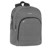 Comix - Mochila escolar, universidad, trabajo, 3 amplios compartimentos, alojamiento para PC, bolsillo frontal, cierre de cremallera y correas ajustables, 32 x 43 x 23 cm, 31 L, gris, gris, 32x43x23,
