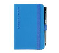 COMIX, Pocket - Agenda 2026 semanal de 12 meses, con elástico y trabilla elástica para lápiz o bolígrafo, incluye lápiz COMIX, doble marcapáginas, 8 x 12 cm, azul