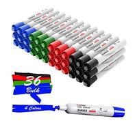 Comix Rotuladores Pizarra Blanca, Rotulador Pizarra Blanca con Punta de Cincel, Whiteboard Marker, Ideales para el Hogar, 36 Unidades a Granel, 4 Colores Surtidos, para las Escuelas o la Oficina