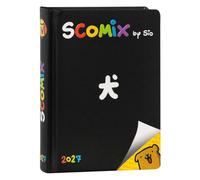 COMIX Scomix by Sio - Agenda diaria de 16 meses, agenda 2026-2027 para escuela primaria y secundaria, con tapa dura y colorida, 512 páginas a color, para niños y jóvenes, 12 x 16,5 cm