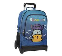 Comix Scomix by Sio - Mochila escolar con ruedas, con asa ajustable, trolley desmontable, correas acolchadas y ajustables, 2 compartimentos principales, bolsillo frontal, cierres de cremallera, 34 x