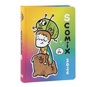 Comix Scottecs by Sio - Agenda escolar de 16 meses 2025 - 2026, agenda escolar para niños y adolescentes con tapa dura, ideal para escuela primaria y secundaria, 12 x 16,5 cm, diseño