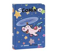 COMIX Scottecs by Sio - Agenda escolar de 16 meses 2025-2026, agenda escolar para niños y jóvenes con tapa dura, ideal para escuela primaria y secundaria, 12 x 16,5 cm, Unicóptero