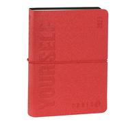 COMIX U YOURSELF - Agenda diaria mini 2026-2027, agenda de 16 meses, con tapa blanda termomovirante, elástica y 448 páginas, ideal para la escuela y la universidad, 11 x 15,3 cm, rojo