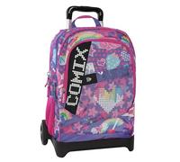 Comix Ultra Bright, Mochila Escolar con Trolley Desmontable y Panel Led, Amplios Compartimentos, Ruedas Reemplazables, Tirantes Acolchados Ajustables, Base Preformada, 34 x 52H x 22 cm