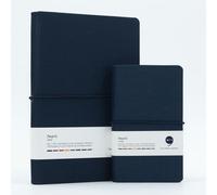 Comma Regina Combo | Cuaderno de tamaño A5 y cuaderno de bolsillo de tamaño A6 con cierre horizontal de banda elástica | 192 páginas | Papel de sombra natural de 80 g/m² | Material de cubierta de tela