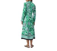 comma Vestido Midi con Botones Ocultos y Estampado Todo, Verde, 38
