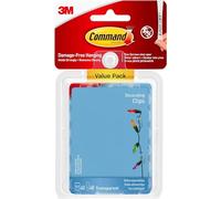 Command 17026CLR-VP Clips de decoración para Navidad y Fairy Light - Paquete económico transparente