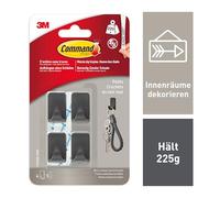 Command 17032MB Negro Mate tamaño S, 17032 MB, 4 Ganchos, 5 Tiras