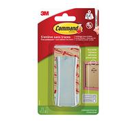 Command 17047 Soporte autoadhesivo para cuadros de metal, tamaño L, soporta hasta 2,2 kg, 1 gancho + 2 bandas