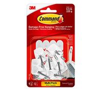 Command 17067-9ES - Ganchos para ustensilios de cocina con tiras adhesivas de comando, Blanco