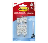 Command 17067CLR-9FGNH Ganchos pequeños, transparentes, con tiras, 17067CLRFGN, S
