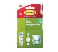 Command 17202WHI-4-DE Pequeñas Adhesivas, Paquete con 4 x 2 (8 Tiras), tamaño S, Color Blanco - Colgar Cuadros sin taladrar