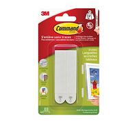 Command 17206FGN - Tiras para colgar fotografias, Capacidad de carga de hasta 7,2 kg, 4 unidades con 2 tiras cada una, Blanco