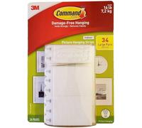 Command - 24 pares de ganchos para fotos con pestañas para marcos de fotos y marcos de fotos grandes, 34 pares