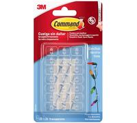 Command 3M 17026CLR - Clips adhesivos de tamaño mini (20 clips con 24 tiras adhesivas, desmontable), transparente