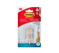 Command 3m bath33-sn-es - gancho de baño, resistente al agua, níquel