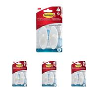 Command 3M - Gancho para toallas de baño, 114 x 41 x 38 mm, color blanco. Contenido: 1 pieza(s) (Paquete de 4)