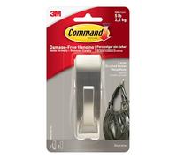 Command 3M MR03-BN Gancho metálico de color níquel pulido con reflejos modernos grande
