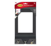 Command Centro de mensajes de borrado en seco, pizarra, centro de 1 mensaje con ganchos para llaves, 8 tiras medianas, ideal para decoración de dormitorio