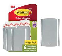 Command Clavo Adhesivo Universal Grande - 4 Ganchos, 10 Tiras Adhesivas - Para Colgar Cuadros sin Taladrar ni Dañar la Pared - Hasta 3,6 kg