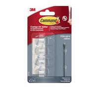 Command Clips para Cables Redondos Transparentes 17017CLR, Incolora, Pequeño
