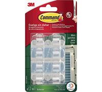 Command Clips para Colgar Luces en Exteriores en Navidad, 8 Clips y 10 Tiras Adhesivas - Decora Sin Dejar Marcas, Agujeros o Residuos Pegajosos