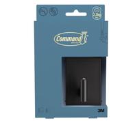 Command Decor Baño Gancho metálico grande para toallas de baño DCRB02MB-EU, negro mate, 1 gancho + 6 tiras/pack