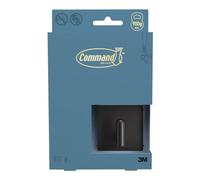 Command Decor Baño Gancho metálico pequeño para albornoces DCRB01MB-EU, negro mate, 1 gancho + 6 tiras/pack