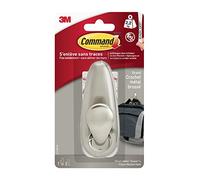 Command FC13-BNFGN Forever Classic Metal Gancho L, grande, níquel cepillado, FC13-BN