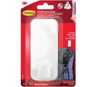 Command Gancho, Blanco, Extragrande XL para Objetos Pesados, 1 Gancho + 2 Tiras Adhesivas, para Interiores y Otros Artículos de Hasta 4,5 kg, sin Clavos, sin Agujeros, sin Taladrar