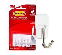 Command - Ganchos y tiras adhesivas para colgar utensilios de cocina (1 unidad con 3 ganchos)