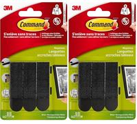 Command Juego de 4 tiras para montaje de imágenes, tamaño mediano, color negro (Paquete de 2)