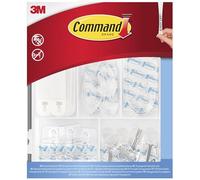Command Kit Transparente para Colgar y Decorar - Tiras Adhesivas y Ganchos Surtidos para Decoración, Cuadros, Luces LED/Guirnaldas y Objetos Ligeros - Sin Taladros, Sin Clavos, Sin Daños