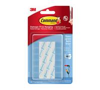 Command Mini tiras de recambio transparentes para clips de decoración 40 tiras adhesivas - Clips colgantes para decoraciones y luces de hadas - Para colgar sin daños