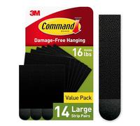 Command Picture Hanging Strips, Large, Black, 14-Pairs