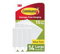 Command Picture Hanging Strips, Large, White, 14-Pairs
