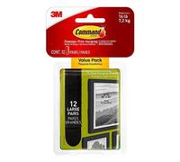 Command Picture Hanging Strips Value Pack, Large, Black, 12-Pairs (17206BLK-12ES)