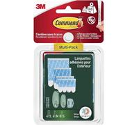 Command Tiras de recambio para Decoración de Exterior - Paquete surtido con 4 Tiras Adhesivas Grandes (L), 4 Medianas (M) y 8 Pequeñas (S) - Para Decorar sin dañar la Pared