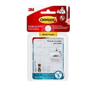 Command Tiras resistentes al agua de recambio de color azul (8 pequeñas, 4 medianas y 4 grandes)