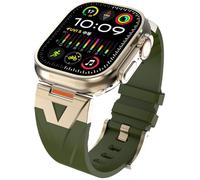 Commander - Correas compatibles con Apple Watch Ultra Band/Ultra 2 para hombre, compatible con Apple Watch Series 10, 9, 8, 7, 6, 5, 4, 3, SE de 49 mm, 46 mm, 45 mm, 44 mm, 42 mm (ejército, 49 mm, 46